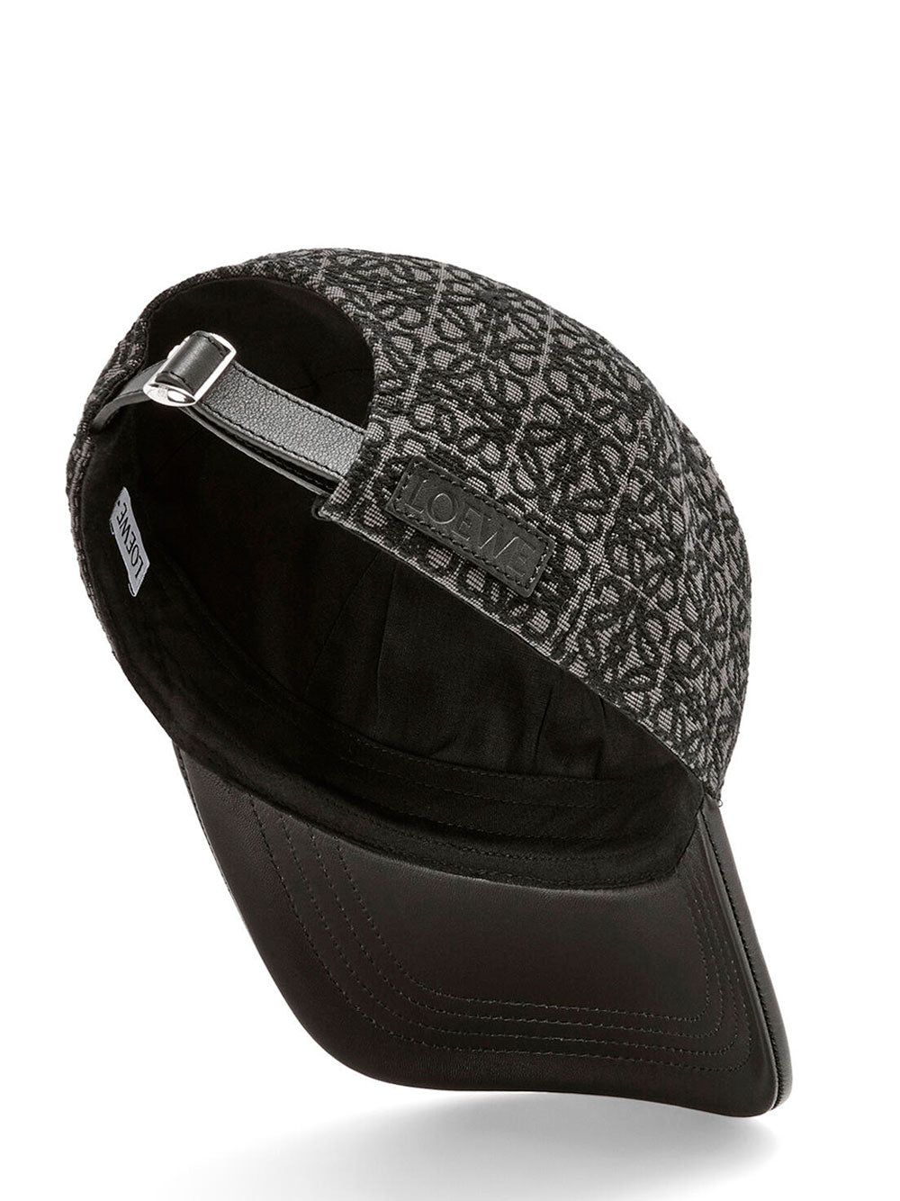 Anagram cap in jacquard and calfskin | Loewe | OTTODISANPIETRO