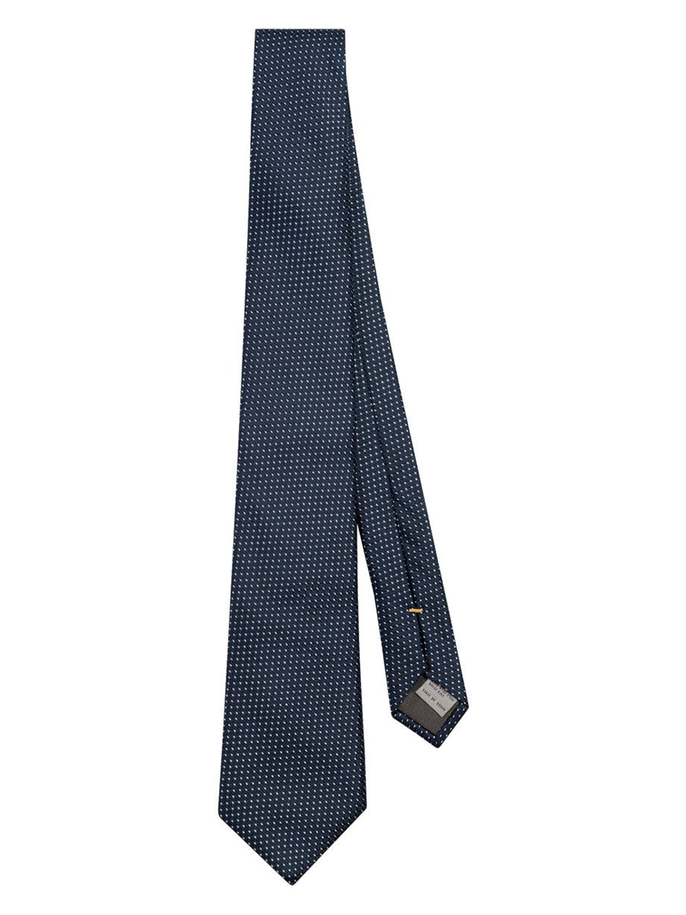 Silk tie with dots and checks