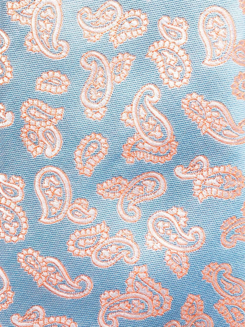 Paisley-print silk tie