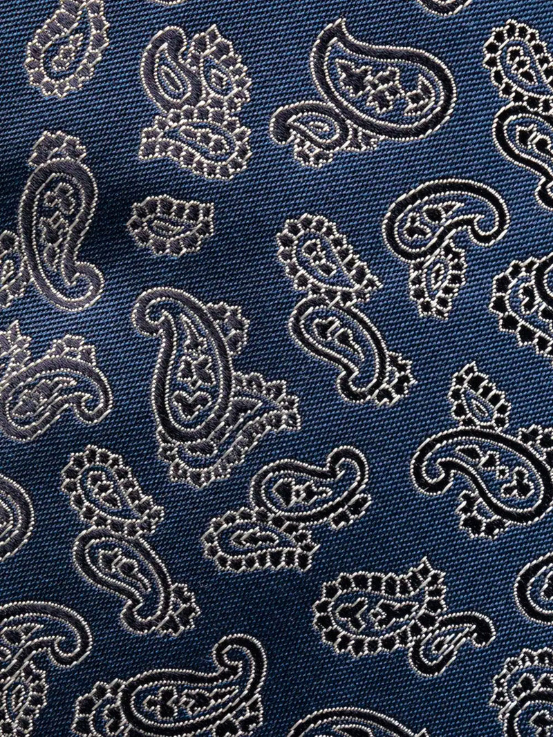 Paisley-print silk tie