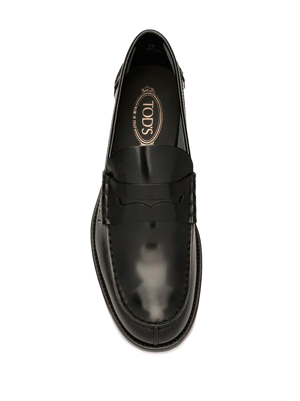 Classic black leather loafers
