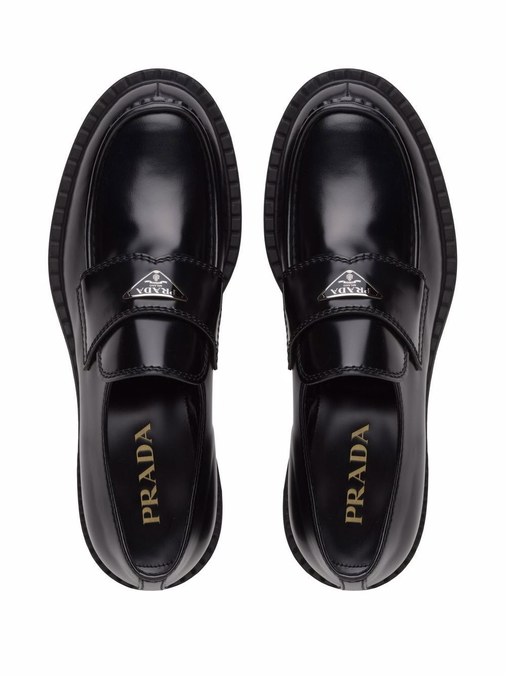 Logo chunky-sole loafers