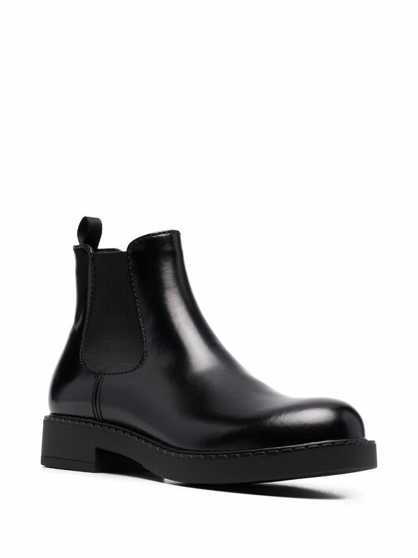 Polished-finish ankle boots