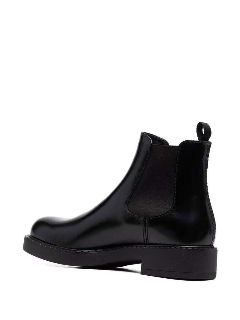 Polished-finish ankle boots