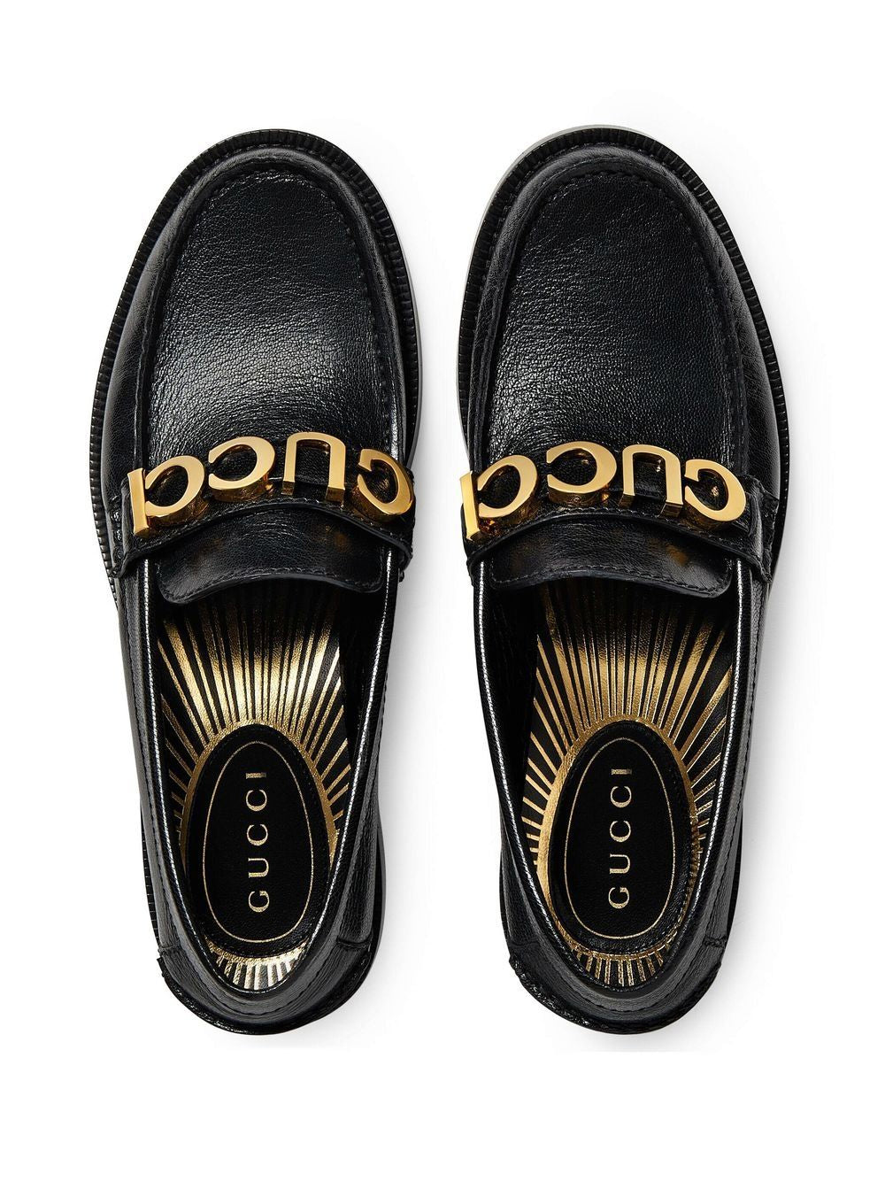 Logo-plaque loafers