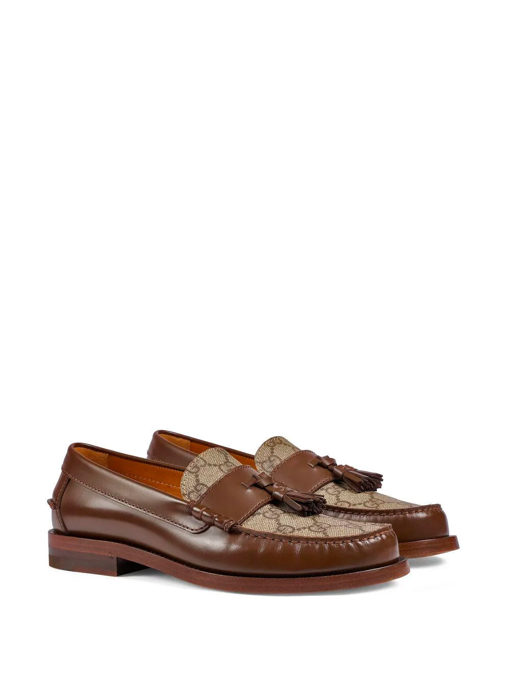 Monogram print tassel loafers Gucci OTTODISANPIETRO