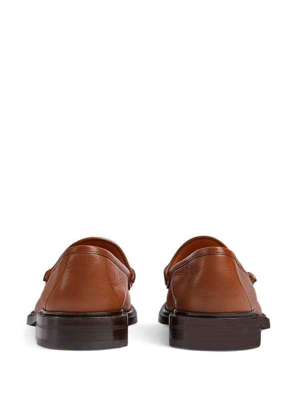 Horsebit almond-toe loafers