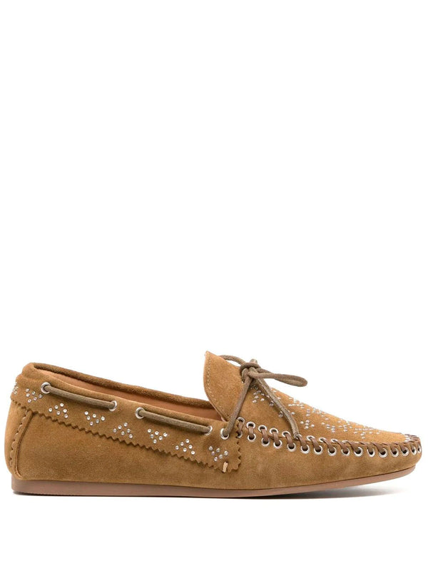 Isabel Marant brown leather loafers.