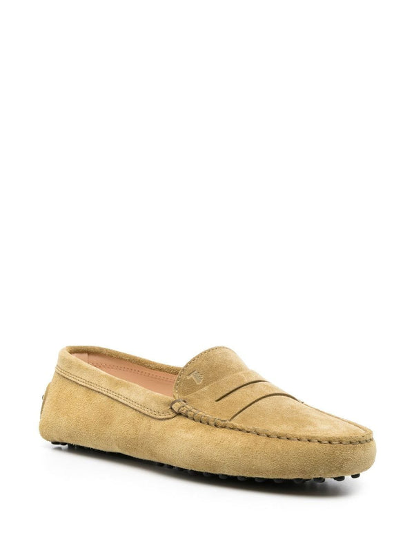 Suede slip-on loafers